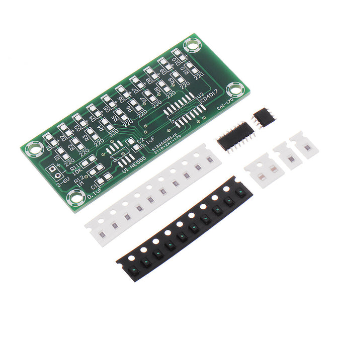 DIY Electronic Kit Set 4017 Water Light Production Kit SMD Components Soldering Parts LED Production Fun DIY wholesale bulk price