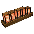 LED RGB Pseudo Glow Tube Digital Clock Nordic Style Desktop Assembly Walnut Decoration wholesale bulk price
