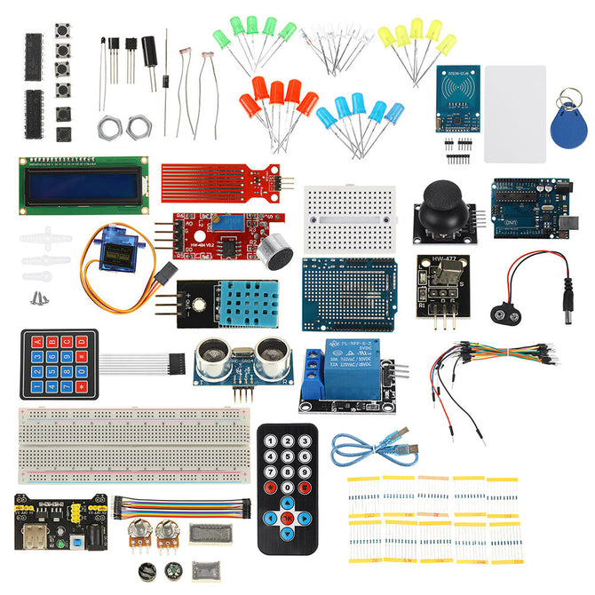 Starter Kit for UNOR3 Breadboard Step Motor SG90 Servo 1602 LCD Jumper Wire wholesale bulk price
