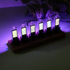 DIY 6-Bit IPS Retro Glows Analog Nixie Tube Clock Kit Programmable Display IPS Screen RGB Pseudo-glow Clock Desktop Creative Clock Colorful LED Picture Display wholesale bulk price