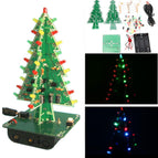 5Pcs Geekcreit® Christmas Tree LED Flash Kit Three Color Version 3D DIY Electronic Learning Kit wholesale bulk price