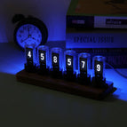 DIY 6-Bit IPS Retro Glows Analog Nixie Tube Clock Kit Programmable Display IPS Screen RGB Pseudo-glow Clock Desktop Creative Clock Colorful LED Picture Display wholesale bulk price
