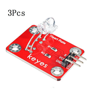 3Pcs Keyes Brick Finger Heartbeat Module(Pad hole) with Pin Header Board Analog Signal wholesale bulk price