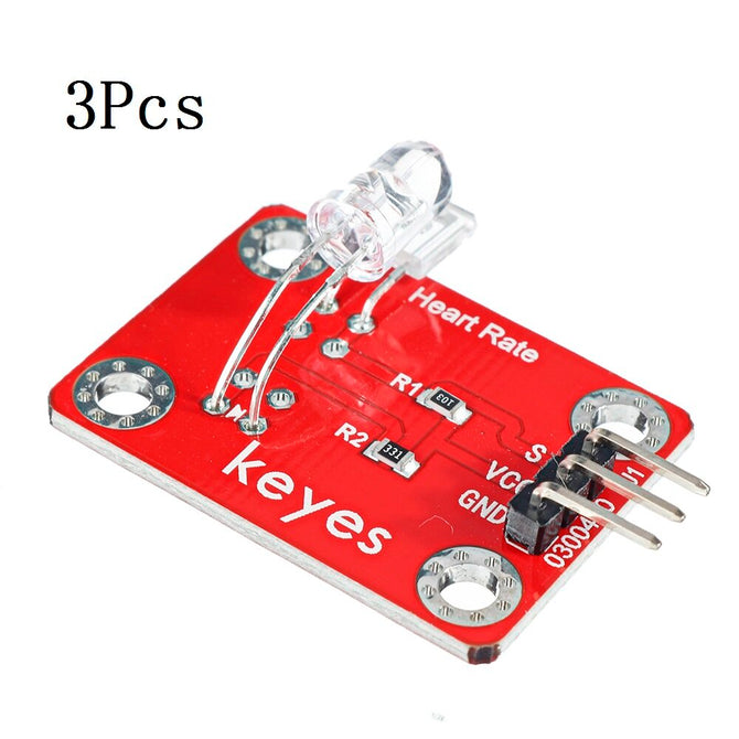 3Pcs Keyes Brick Finger Heartbeat Module(Pad hole) with Pin Header Board Analog Signal wholesale bulk price