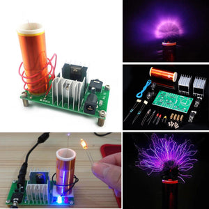 3pcs DIY Mini Tesla Coil Module Unassembled 15W DC 15-24V 2A Plasma Speaker Electronic Kit wholesale bulk price