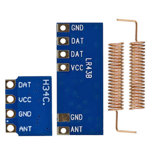 OPEN-SMART Long Range 433MHz Wireless Transceiver Kit Mini RF Transmitter Receiver Module + 2PCS Spring Antennas wholesale bulk price