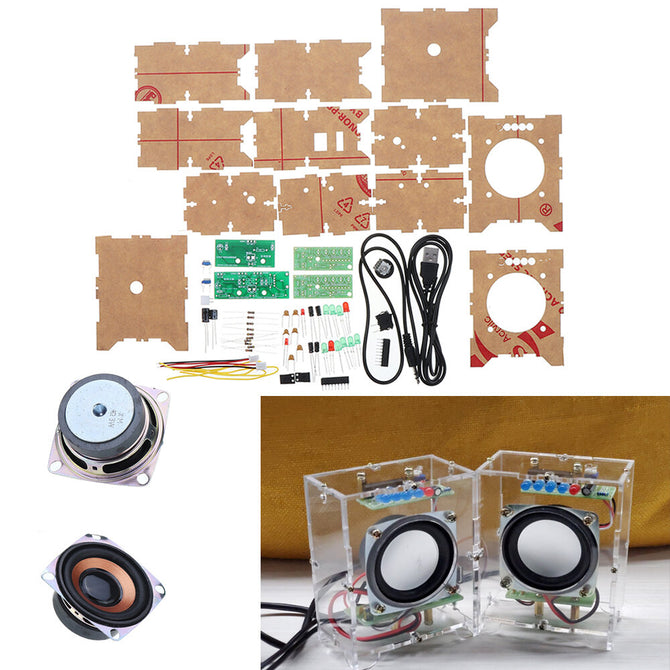 WangDaTao HU-016 DIY Mini Amplifier Audio Upgrade Version Small Amplifier Speaker Kit 3W Speaker Audio Student Soldering Experiment Training Diy Circuit Board Kit wholesale bulk price