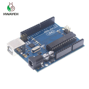 high quality One set UNO R3 Official Box ATMEGA16U2+MEGA328P Chip For Arduino UNO R3 Development board + USB CABLE