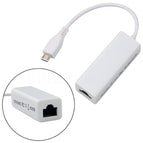 kebidu 15CM Micro USB 2.0 Male To RJ-45 Female 5-Pin 10Mbps Ethernet LAN Network Card Adapter For Windows XP 7 8 PC Linux