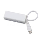 kebidu 15CM Micro USB 2.0 Male To RJ-45 Female 5-Pin 10Mbps Ethernet LAN Network Card Adapter For Windows XP 7 8 PC Linux