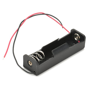 3.7V 1*18650 Battery Holder Case Box with Leads - Black