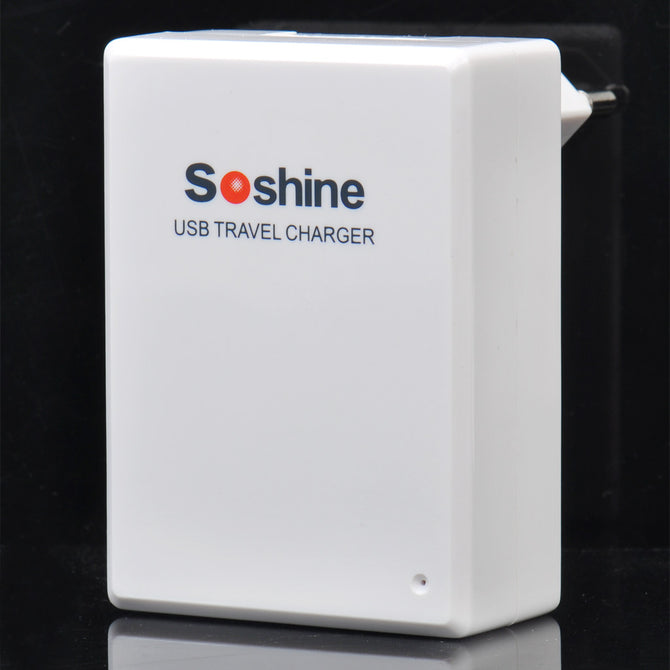 Soshine USB Travel Charger with Plug Adapters (100~240V)