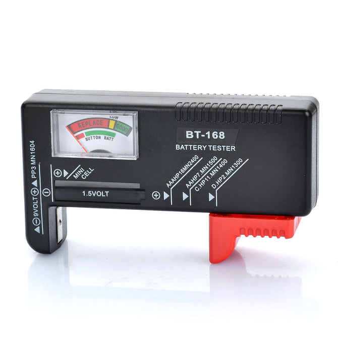 BT-168 Battery Tester - Black + Red