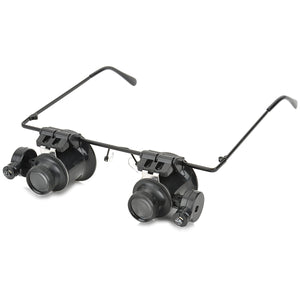 Glasses Type 20X Magnifier with White LED Light (2 * CR1620)