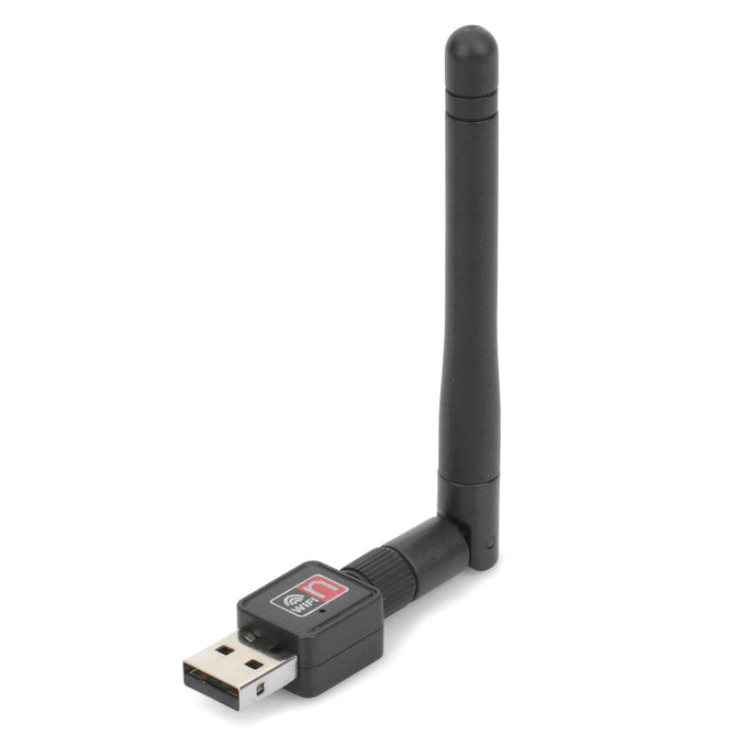 Mini 100mW 150Mbps USB WiFi Network Adapter w/Antenna - Black