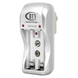 1 x 9V / 2 x AA / AAA Batteries AC Charger (AC 100~240V / 2-Flat-Pin Plug)