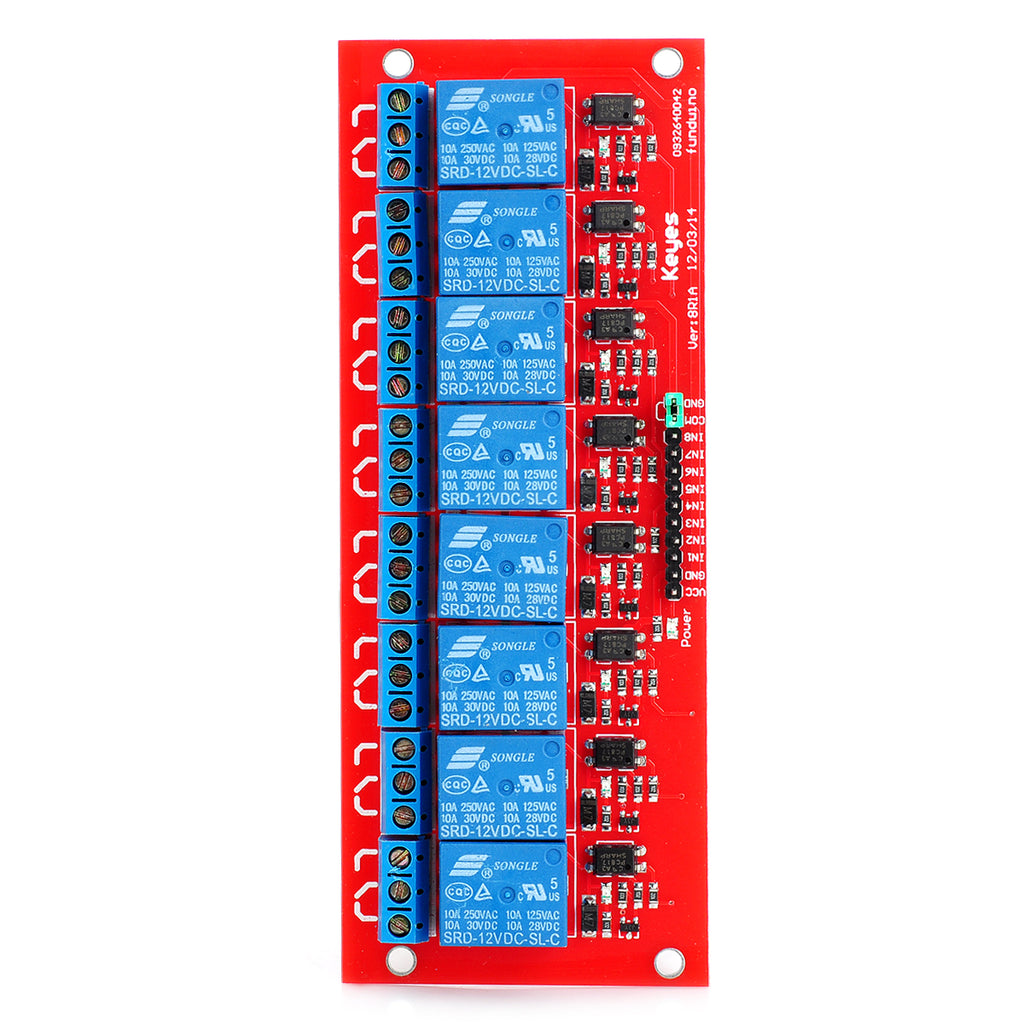 Keyes 8-Channel 12V Relay Module for Arduino – pfdeal