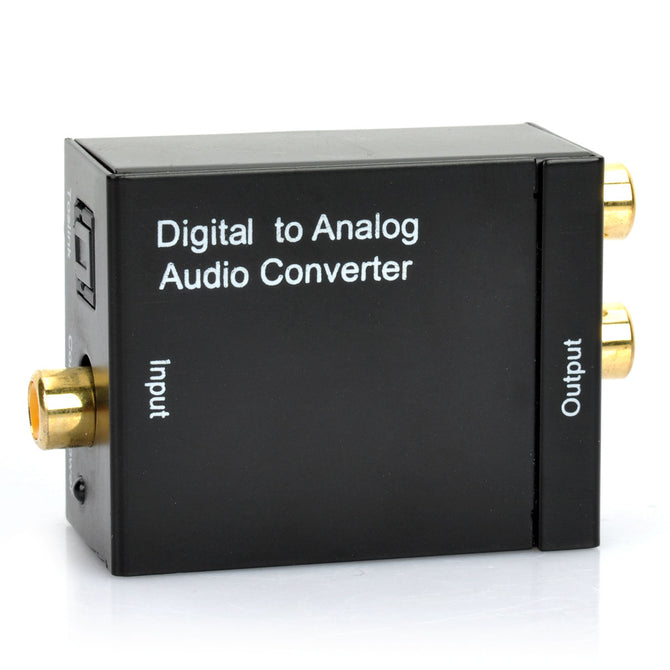 Optical Toslink Digital to Analog Audio Converter - Black