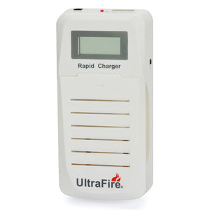 UltraFire WF-200 1.1" LCD Dual Slots Battery Charger w/ USB Port for 18650 / 14500 + More (UK Plug)