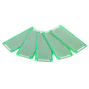 Double-Sided Glass Fiber Prototyping PCB Universal Board (3 x 7 / 5-Piece Pack)