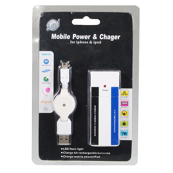 AA Powered Mini USB Emergency Power Pack (400mA Max)