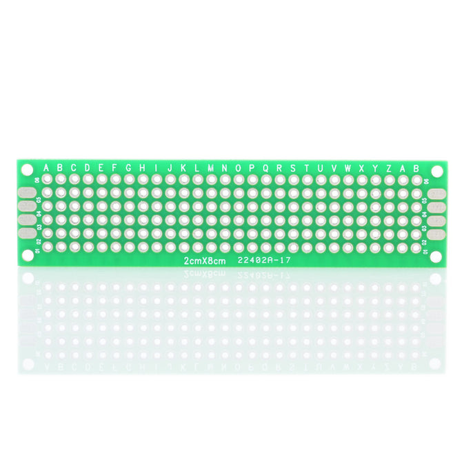PCB Prototype Blank PCB 2 Layers Double Side 2 x 8cm Protoboard - Green