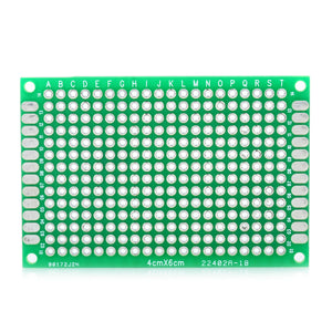 PCB Prototype Blank PCB 2 Layers Double Side 4 x 6cm Protoboard - Green