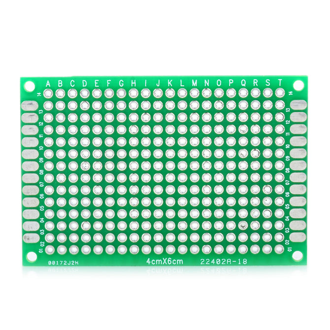 PCB Prototype Blank PCB 2 Layers Double Side 4 x 6cm Protoboard - Green