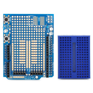 Prototype Shield + Mini Breadboard for Arduino
