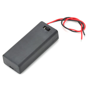2 x AAA Batteries Holder Case Box with Leads