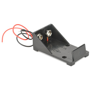 9V Battery Holder Case Box with Leads - Black