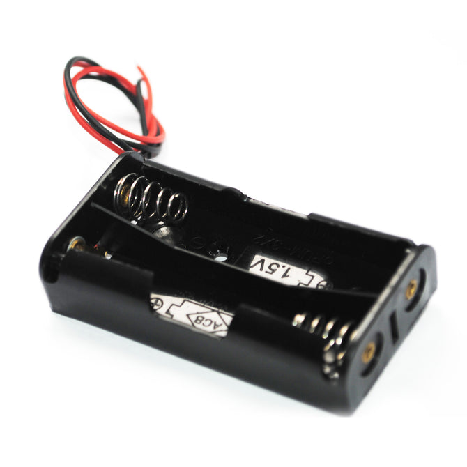 2 x AA Batteries Holder Case Box with Leads