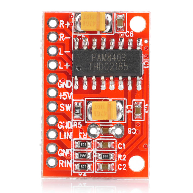 2-Channel 3W PAM8403 Audio Amplifier Board - Red