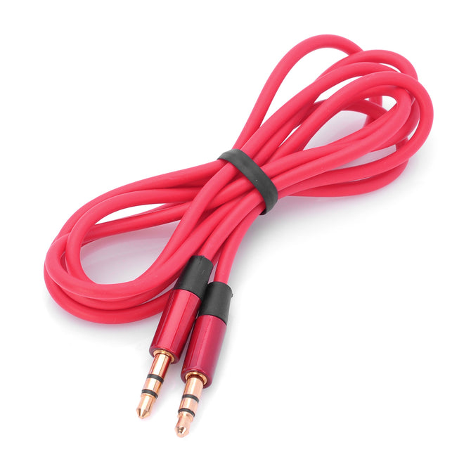 3.5mm Male to Male Audio Cable - Red (3.5mm Jack / 142cm)
