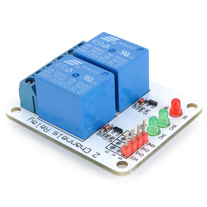 2-Channel Relay Module Expansion Board for Arduino (Works with Official Arduino Boards)