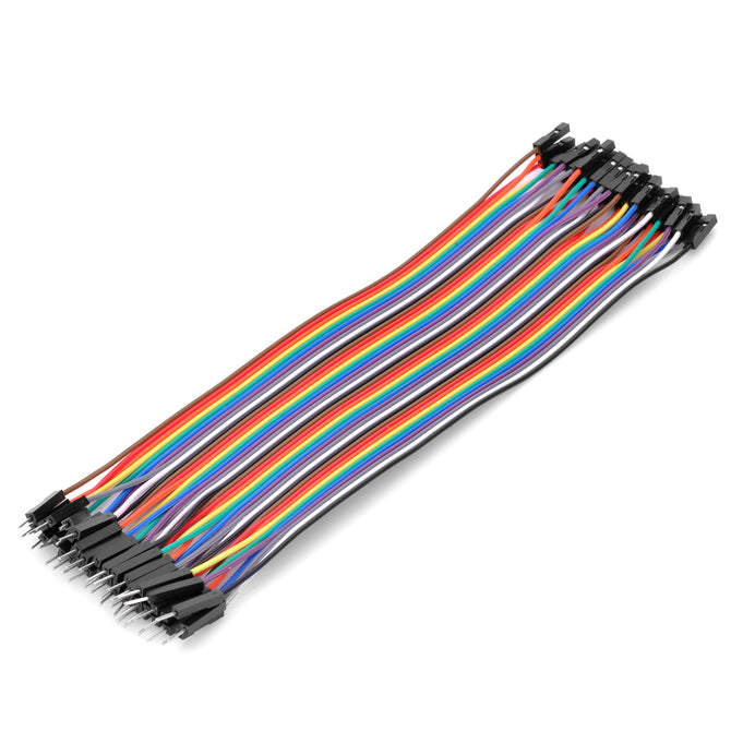 Male to Female Breadboard Jumper Wires for Arduino (40PCS / 20cm)