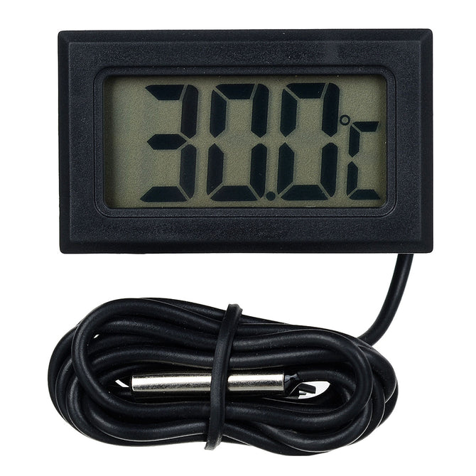 1.5" LCD Digital Indoor / Outdoor Thermometer - Black (2*LR44)