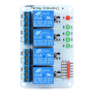 4-Channel Relay Module Expansion Board for Arduino (Works with Official Arduino Boards)