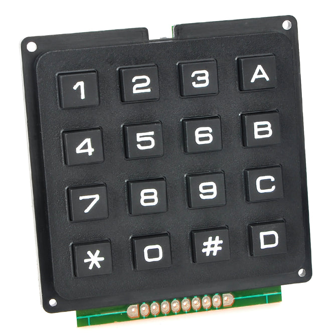 DIY 4*4 16-Key Numeric Keypad - Black