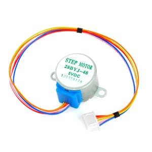 DIY 5V Stepper Motor / Reduction Motor - Silver + Blue