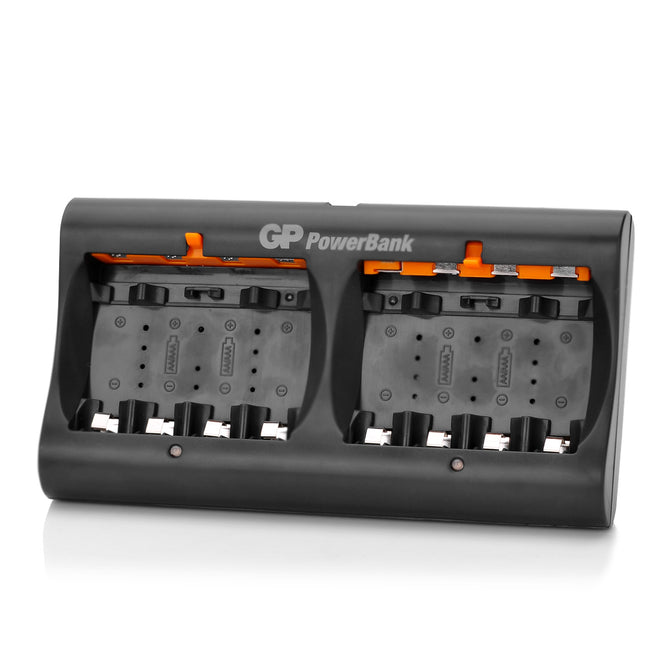 GP 8 x AA / 8 x AAA NiMH Batteries Charger - Black