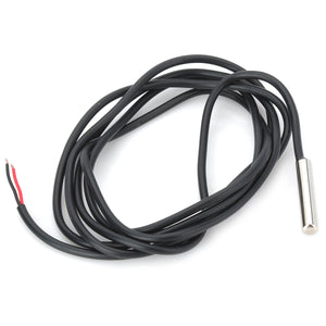 DIY DS18B20 Stainless Steel Temperature Sensor Probe - Black