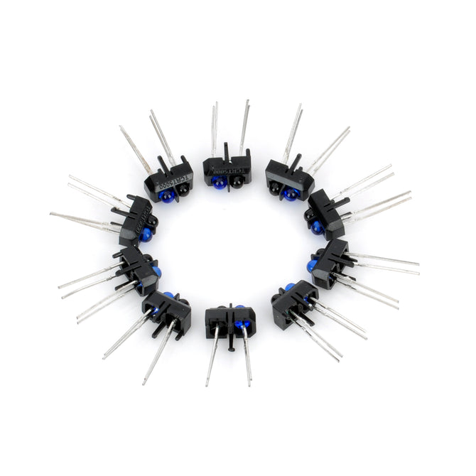 Reflective Infrared Sensor Photoelectric Switches -Black+Silver(10PCS)