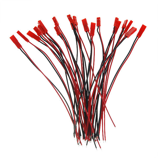JST Cables - Red + Black (10PCS)