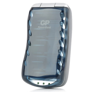 GPPB19 Multifunctional Battery Charger for 4 x AA / AAA / D / C / 9V Batteries - Black (UK Plug)