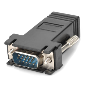 VGA Male to RJ45 Female Adapter for CAT 5 / CAT 6 - Black