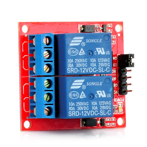 2-Channel 12V High Level Trigger Relay Module for Arduino