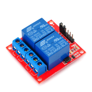 2 Channel 24V Relay Module for Arduino (Works with Official Arduino Boards)