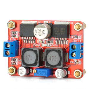 3.5~28V to 1.25~26V DC-DC Step-Up Step-Down LM2596S Solar Power Supply Converter Module - Red