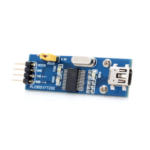 PL2303 Mini USB to TTL UART Communication Module Board - Blue